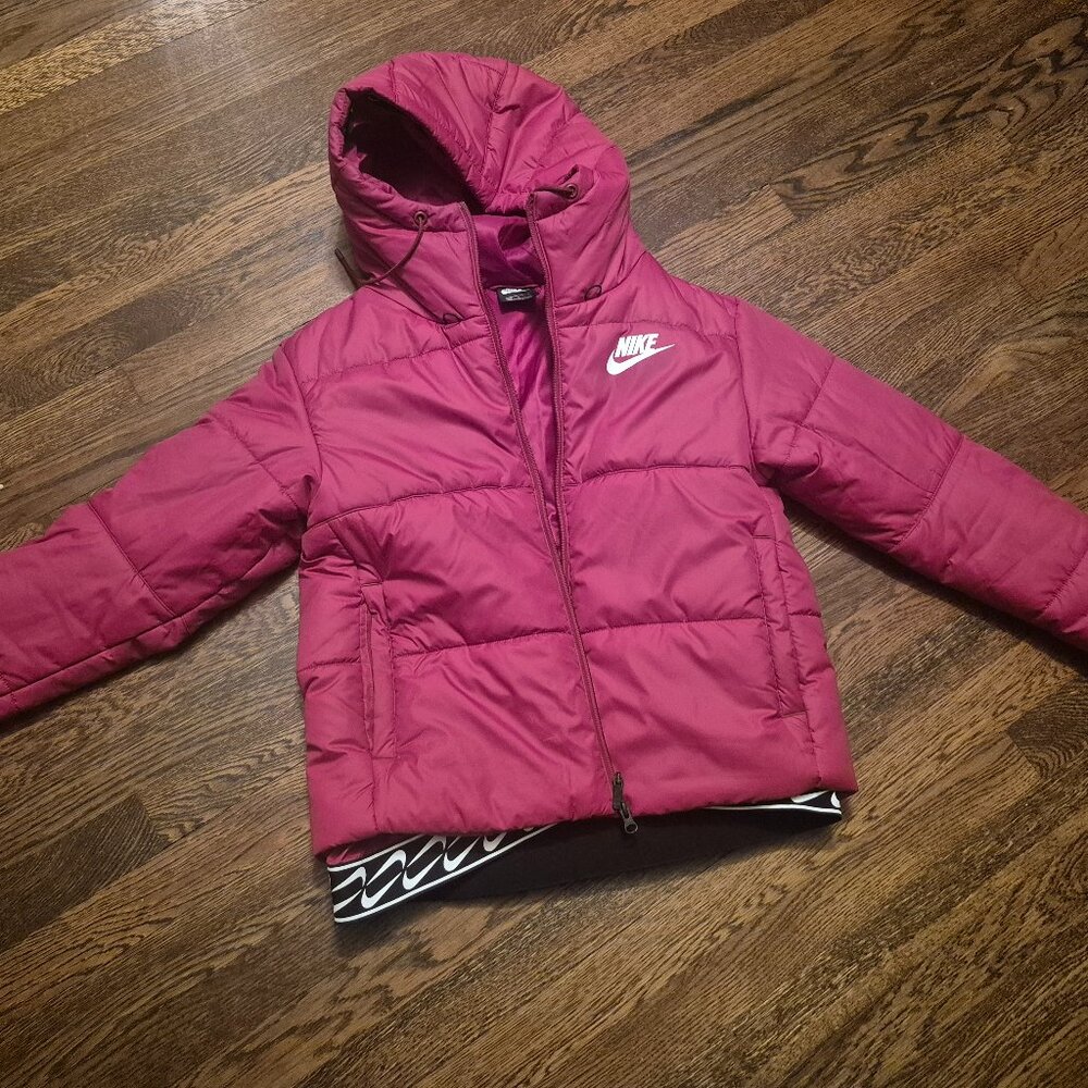 Nike Burgandy Red Puffer Jacket